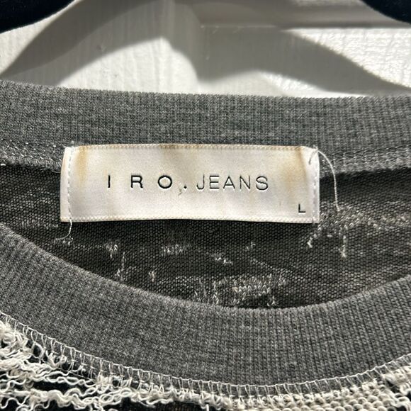 IRO Jeans Gray Sweatshirt, Size Large - Picture 5 of 9